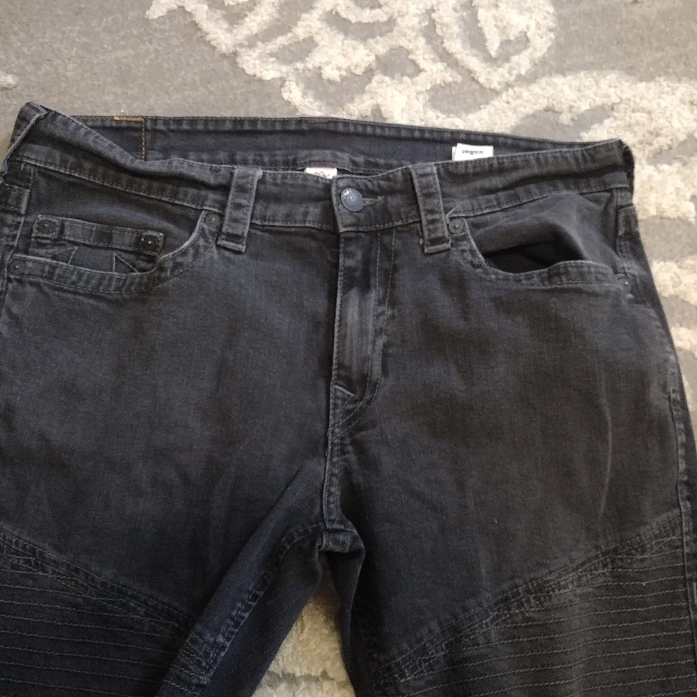 True Religion Moto Skinny black jeans